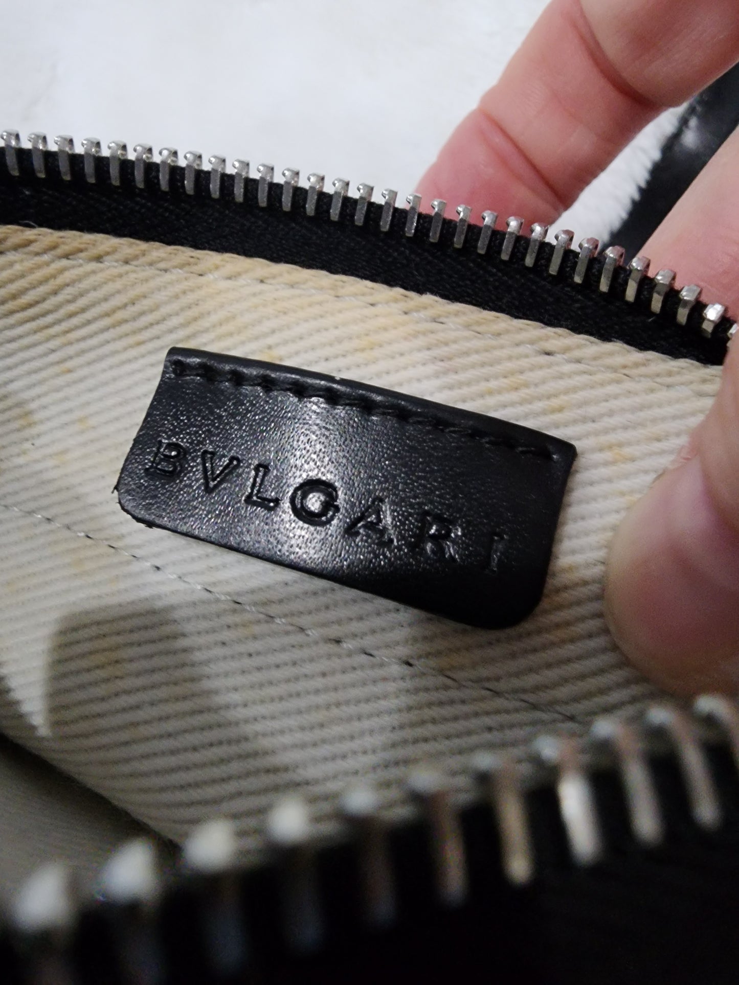 BVLGARI Logomania Crossbody Bag in Black Denim