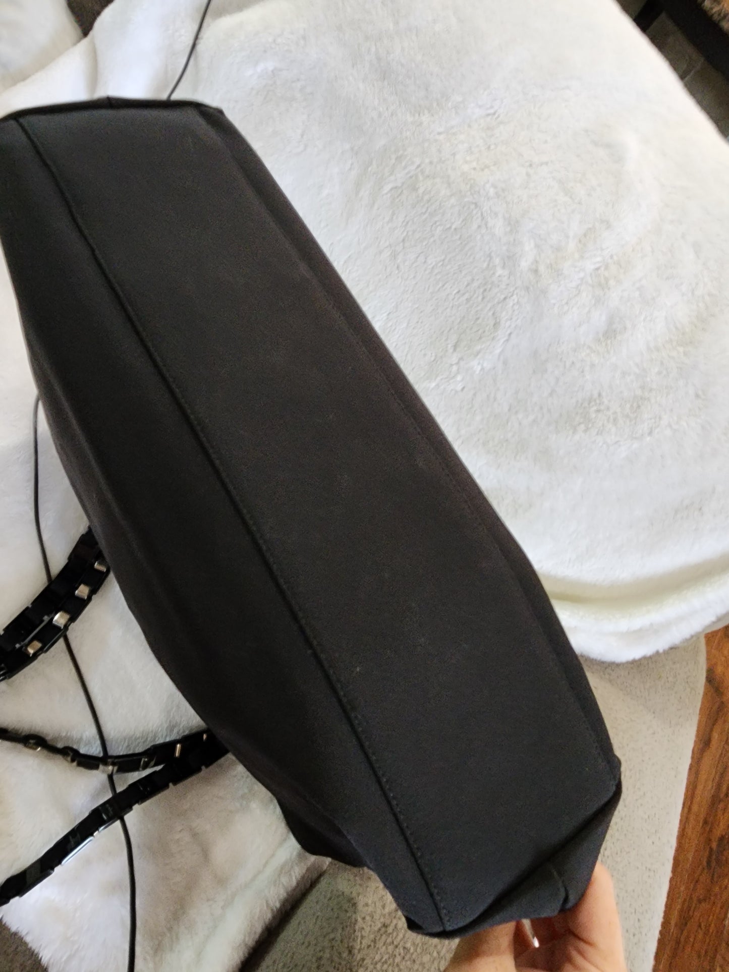 Salvatore Ferragamo Vala Black Nylon Tote Bag