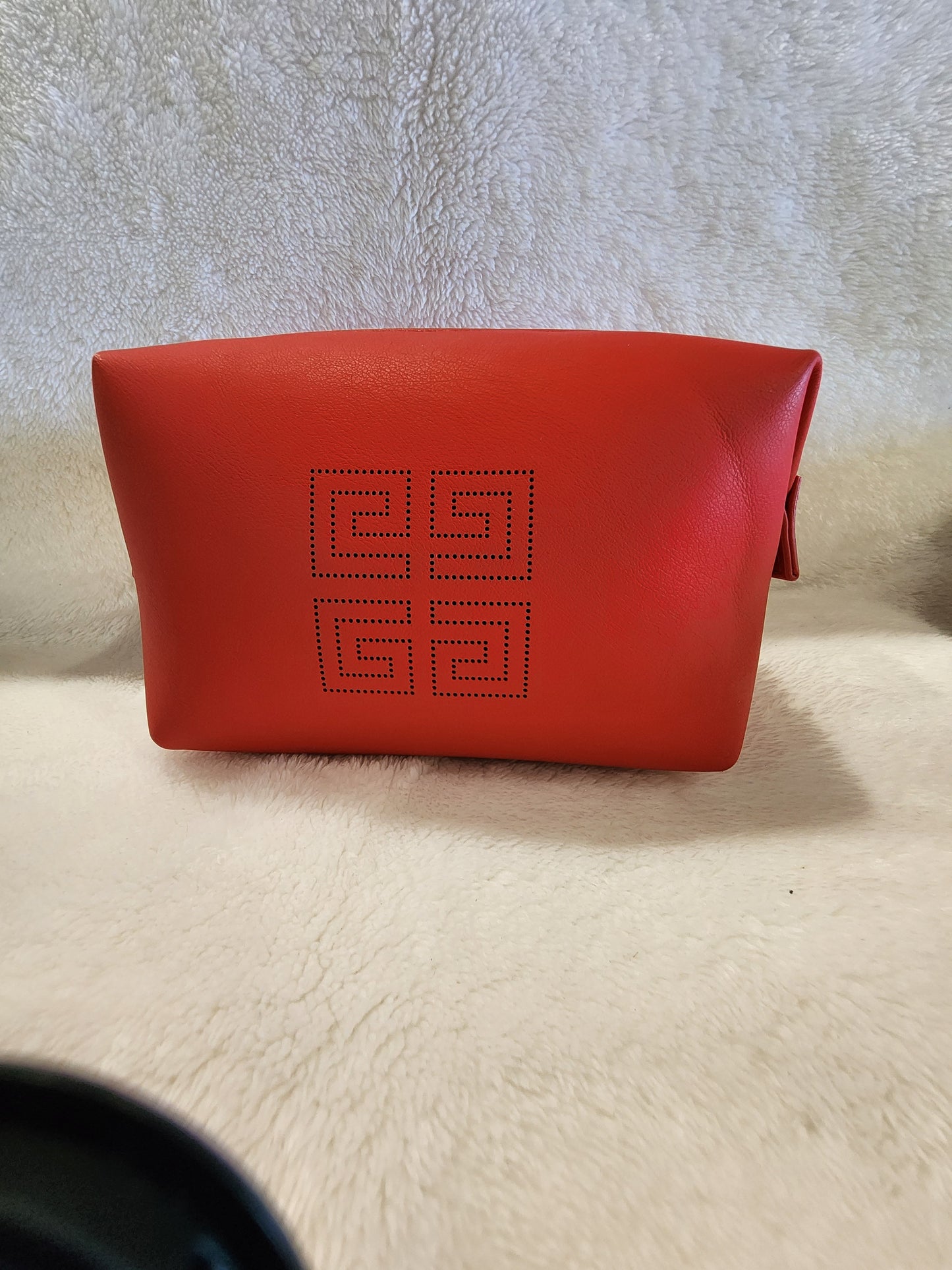 Givenchy Logo Accessory Pouch In Red Polyester