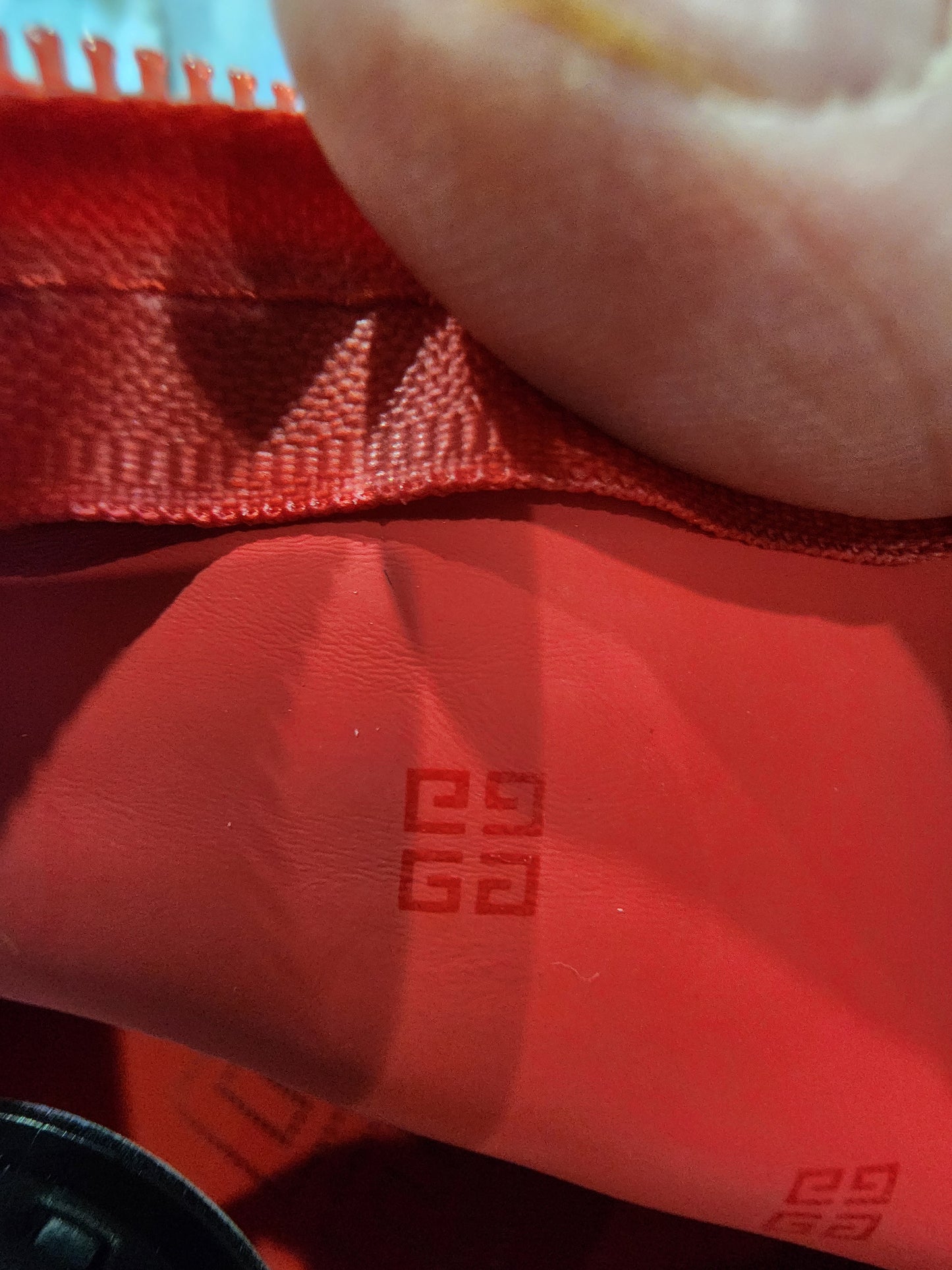 Givenchy Logo Accessory Pouch In Red Polyester