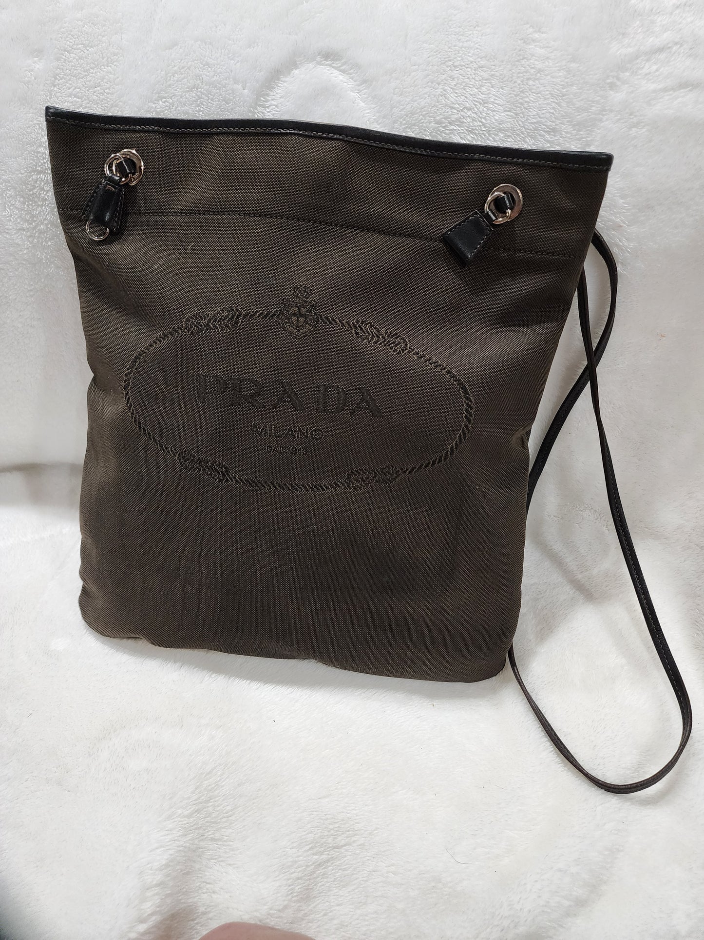 Prada Canapa Canvas Tote Bag