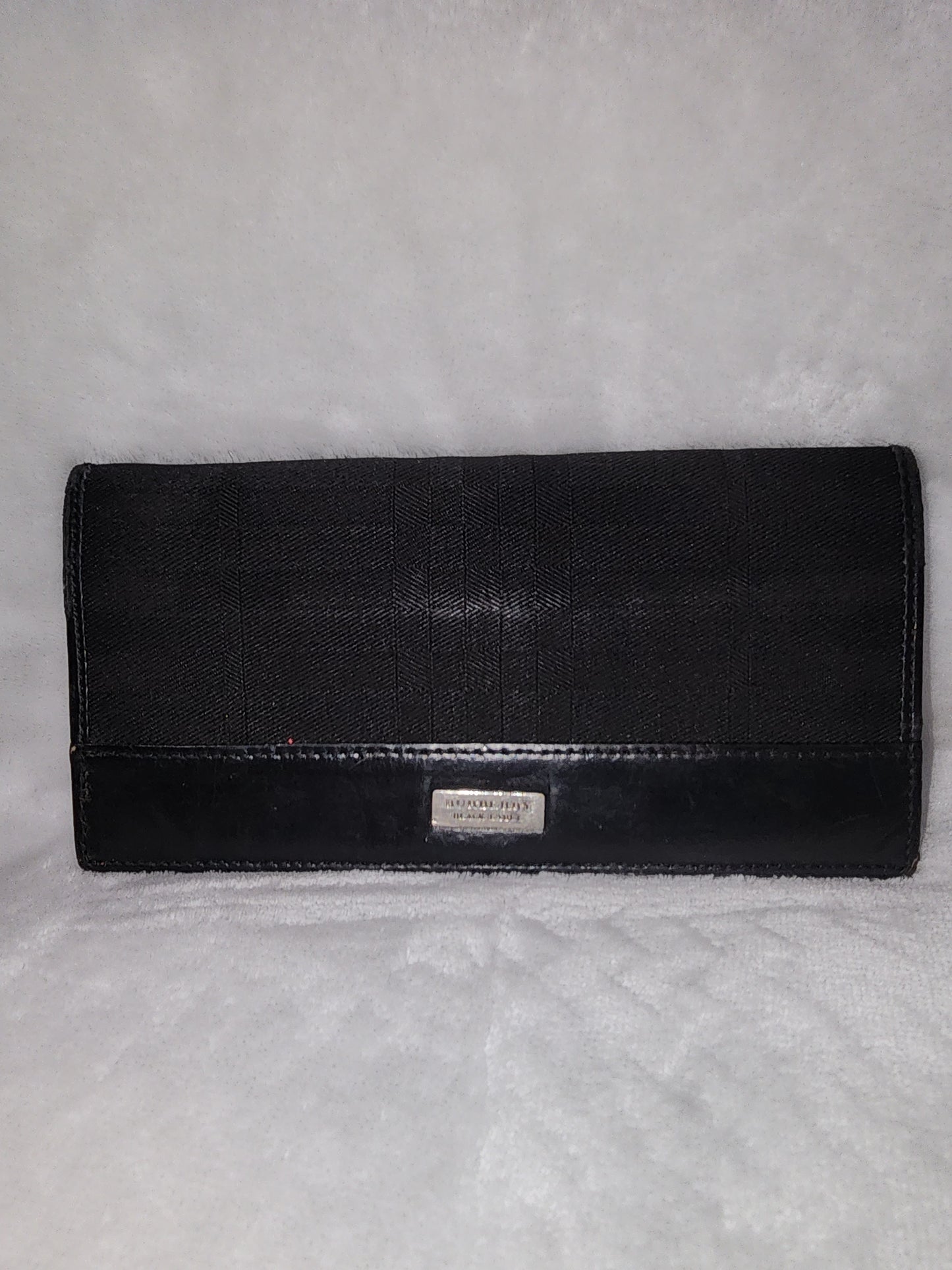 Burberry Black Label Textile and Leather Long Wallet