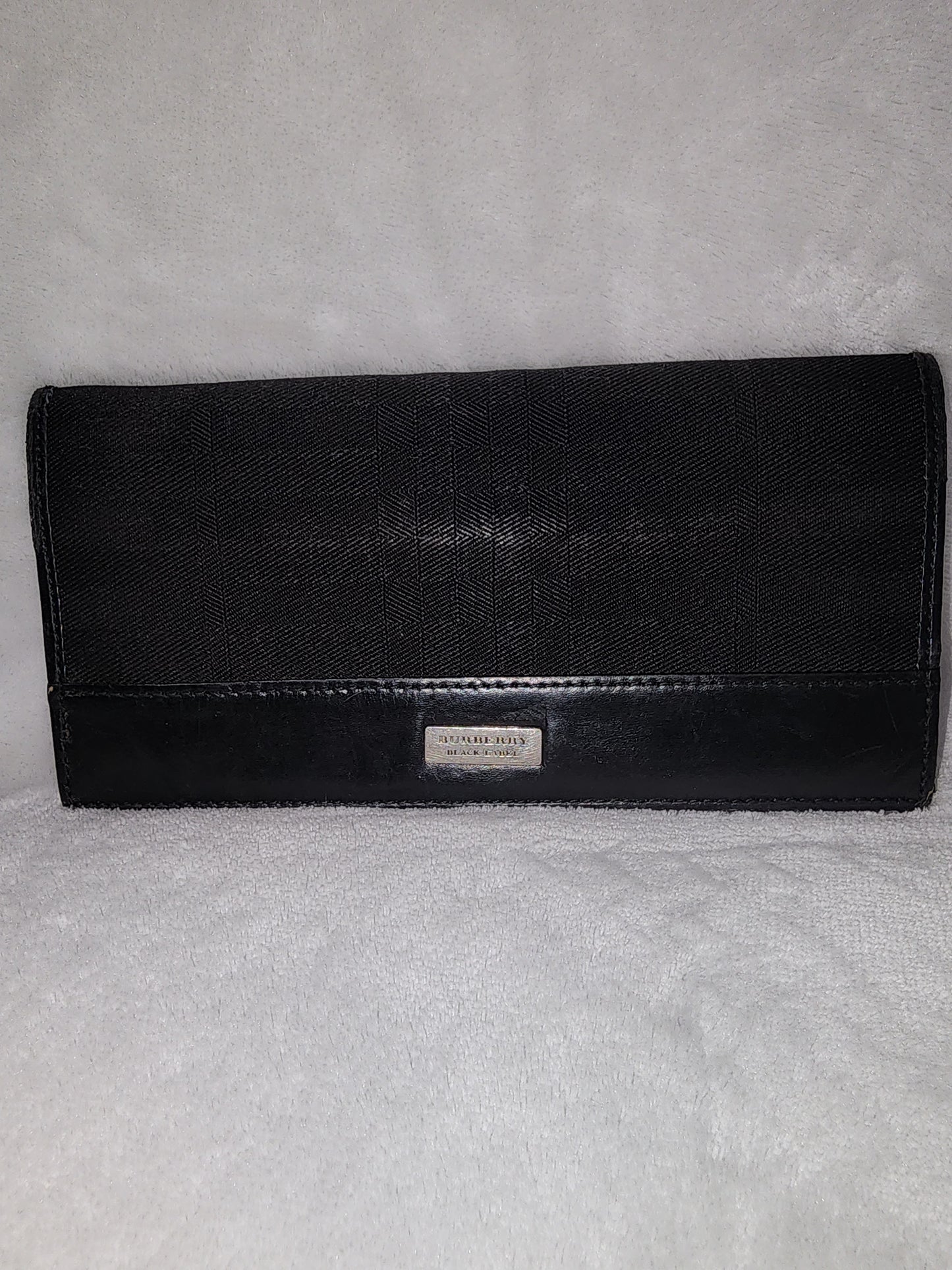 Burberry Black Label Textile and Leather Long Wallet
