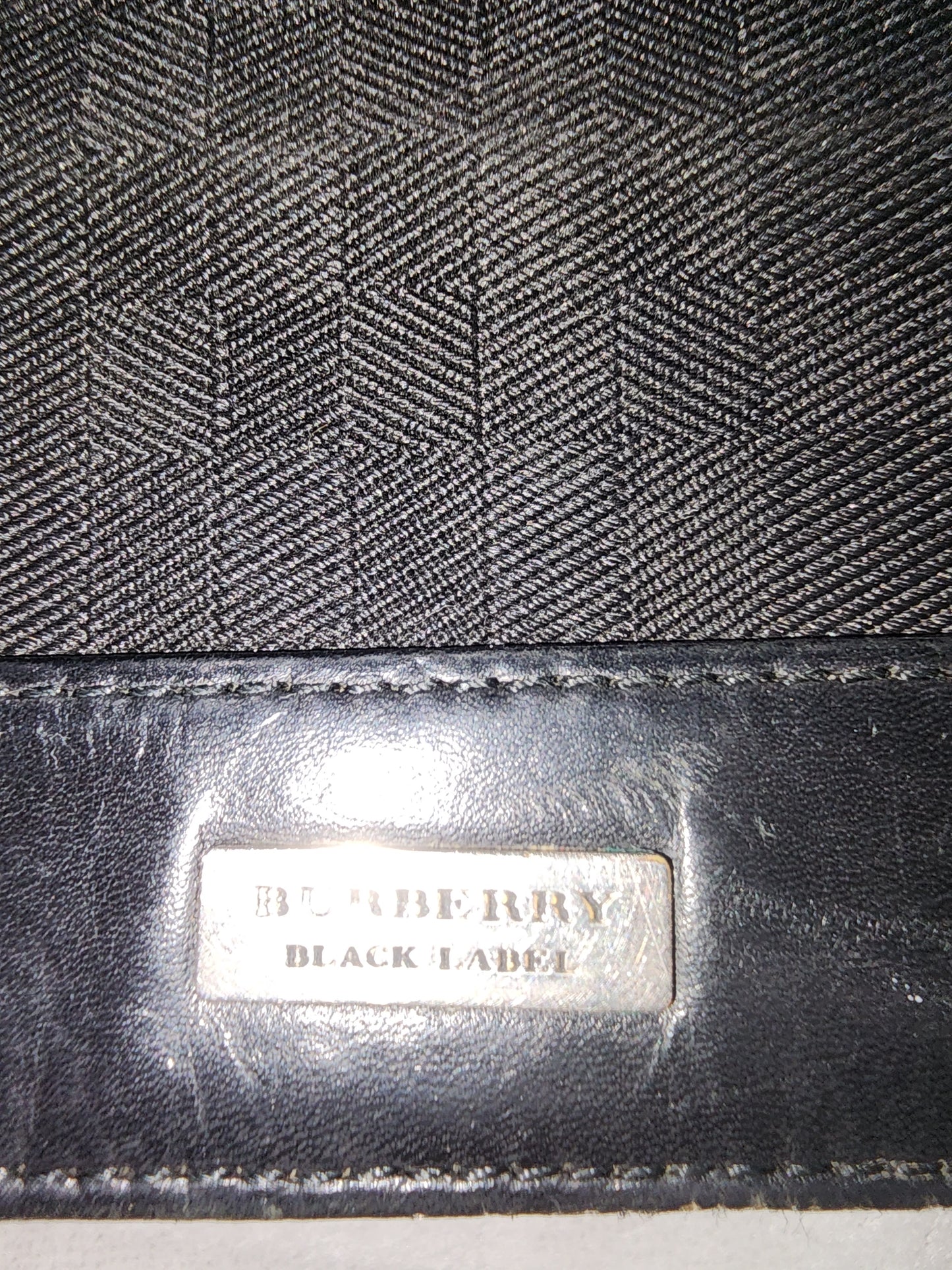Burberry Black Label Textile and Leather Long Wallet