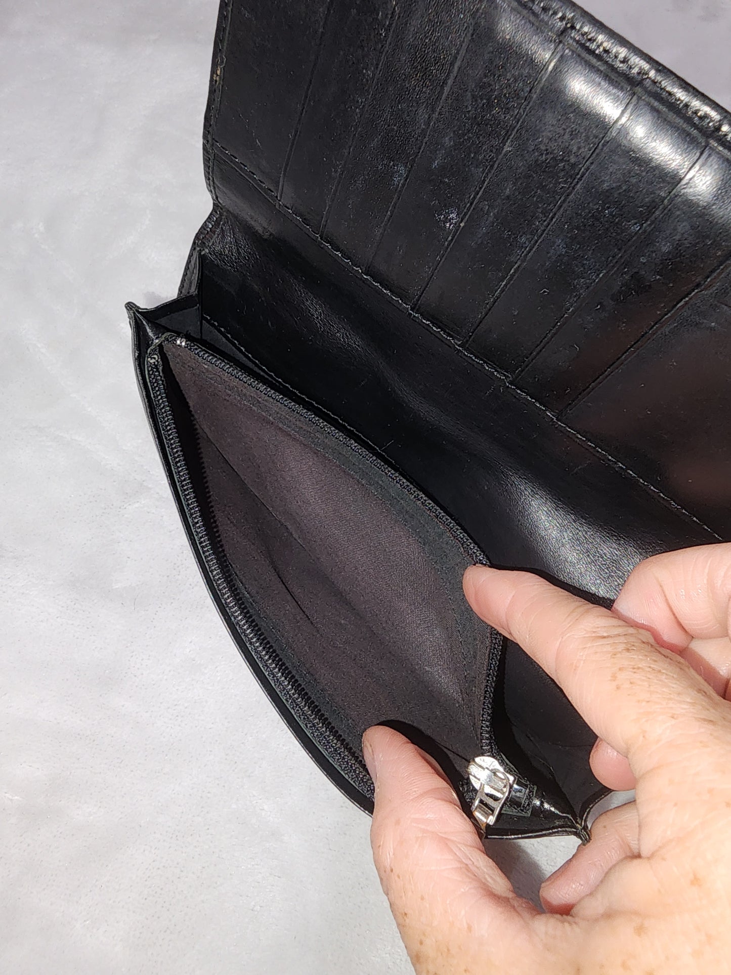 Burberry Black Label Textile and Leather Long Wallet