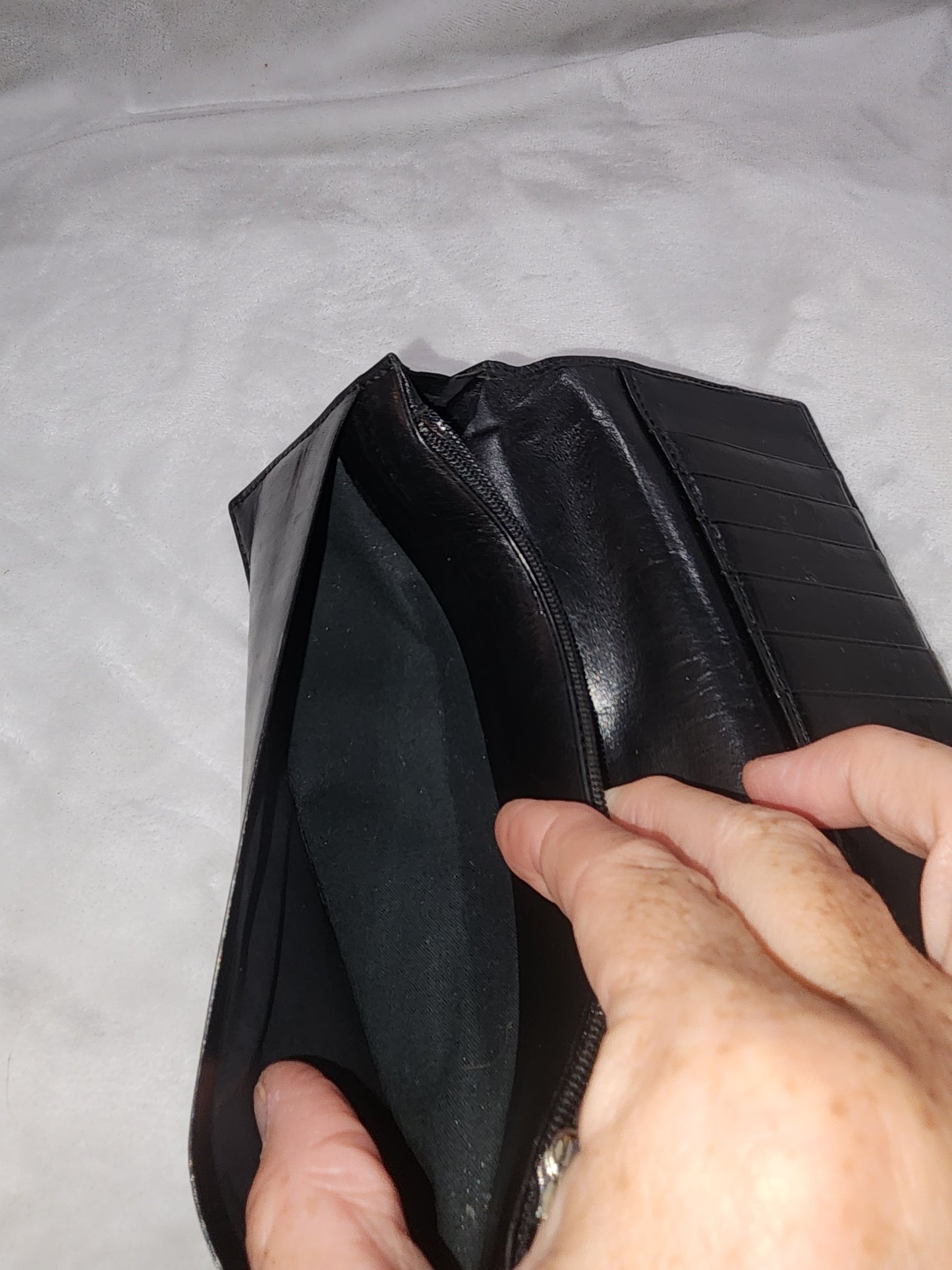 Burberry Black Label Textile and Leather Long Wallet