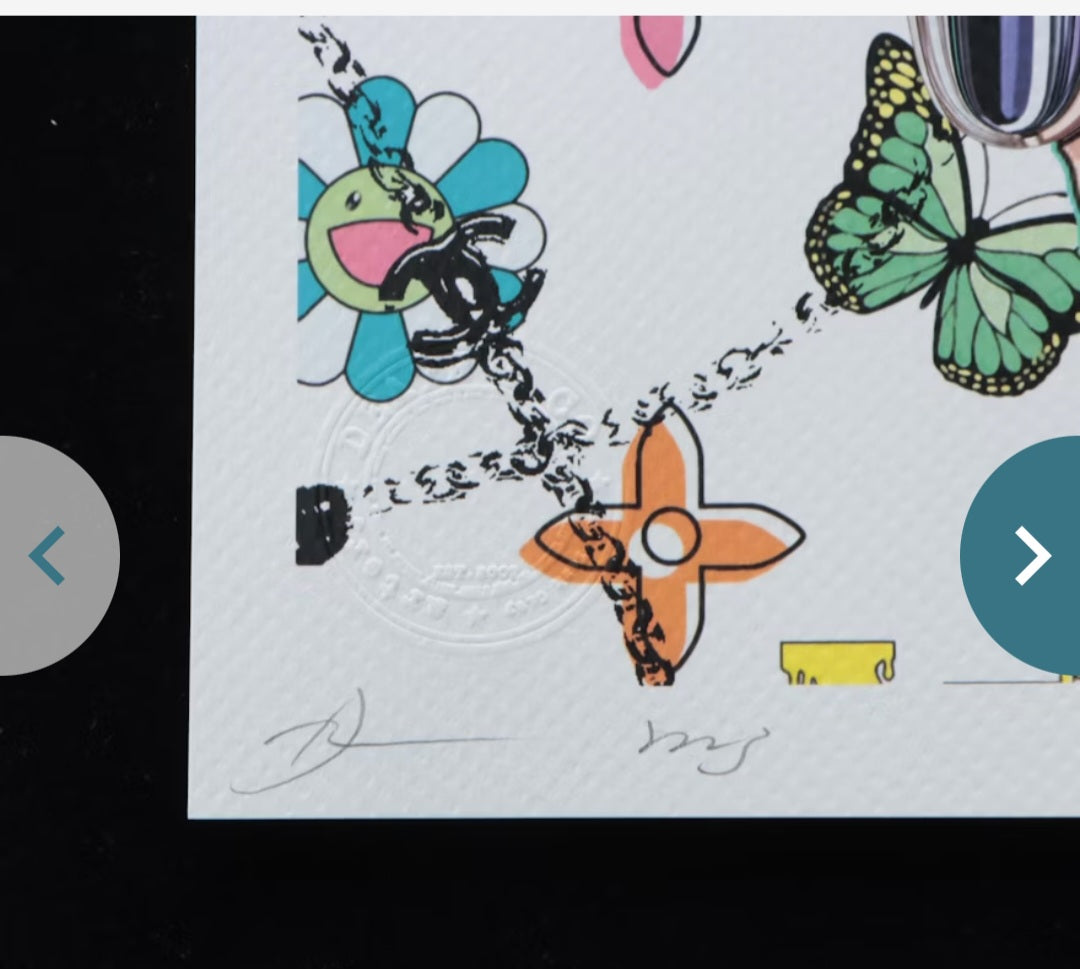 "Death NYC Pop Art Melting Rolex and Louis Vuitton"