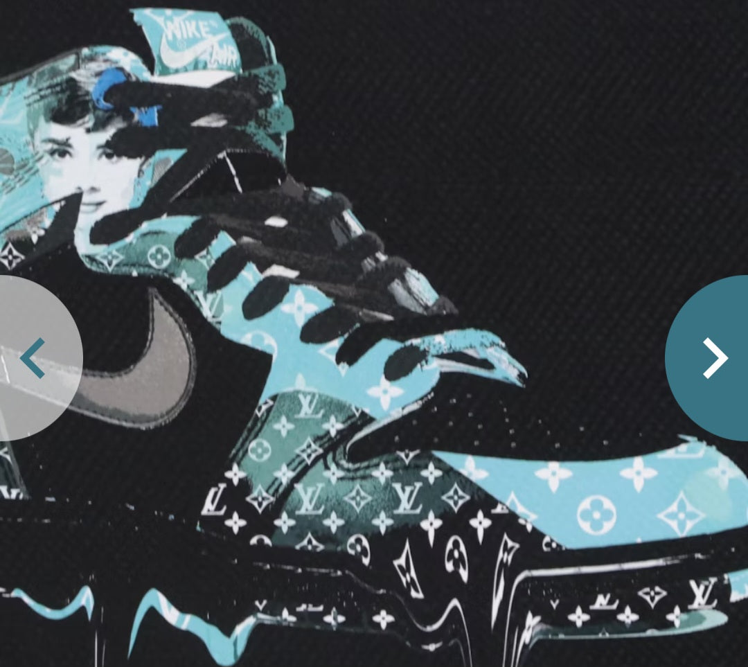 "Death NYC Graphic Digital Prints of Nike Air Jordans, 21st Century"
