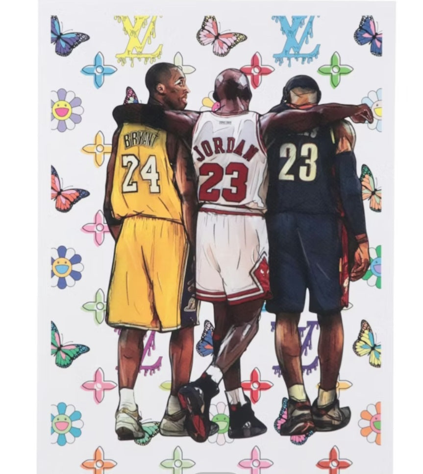 "DEATH NYC Pop Art Michael Jordan Kobe Bryant Lebron James 2023"