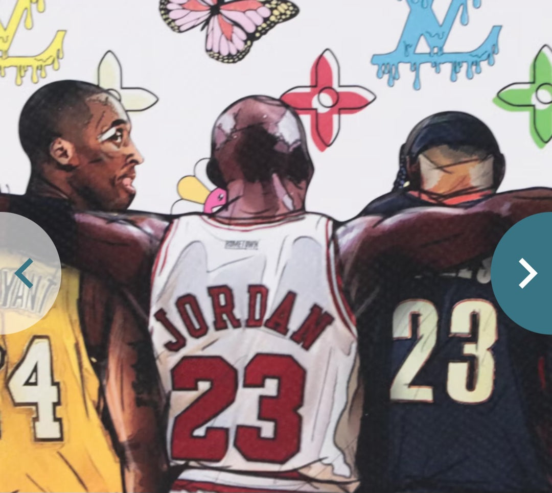 "DEATH NYC Pop Art Michael Jordan Kobe Bryant Lebron James 2023"