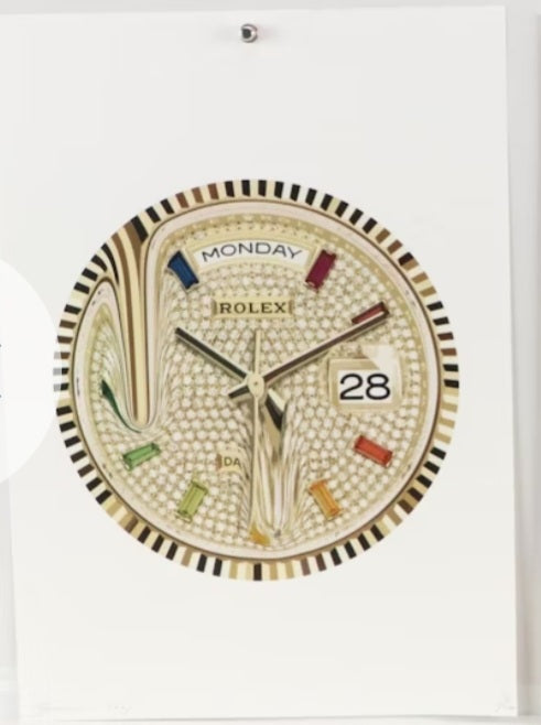 "Death NYC Pop Art Graphic Print Featuring A Rolex Watch, 2023"