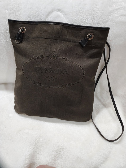 Prada Canapa Canvas Tote Bag