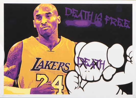 "Death NYC Pop Art Graphic Print of Kobe Bryant x Kaws, 2020"