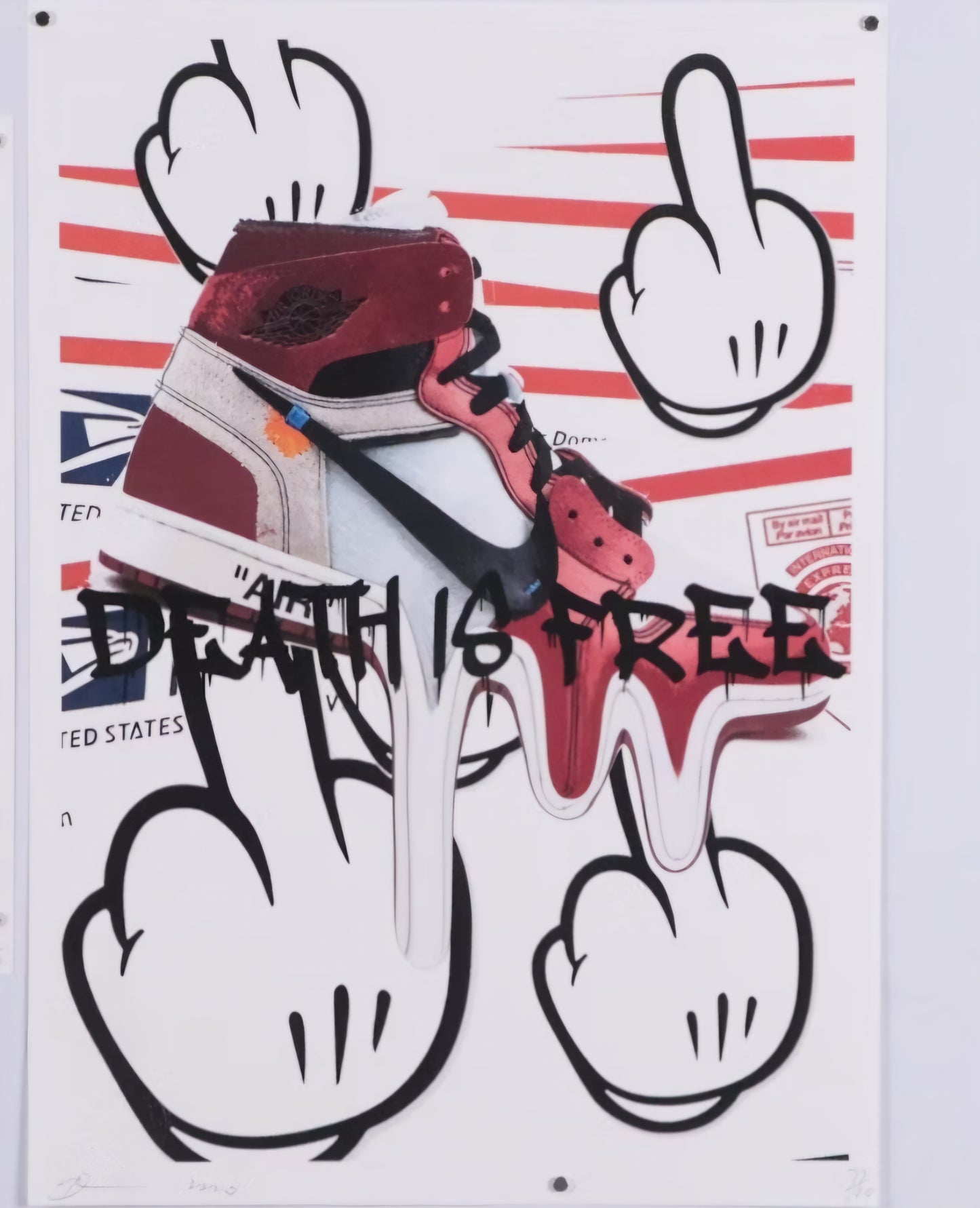 "Death NYC Graphic Digital Prints of Nike Air Jordans, 21st Century"