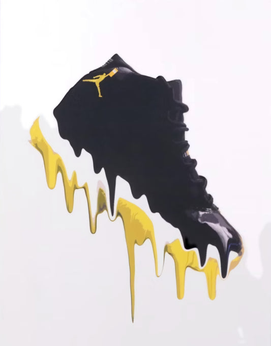 "Death NYC Graphic Digital Prints of Nike Air Jordans Drip, 21st Century"