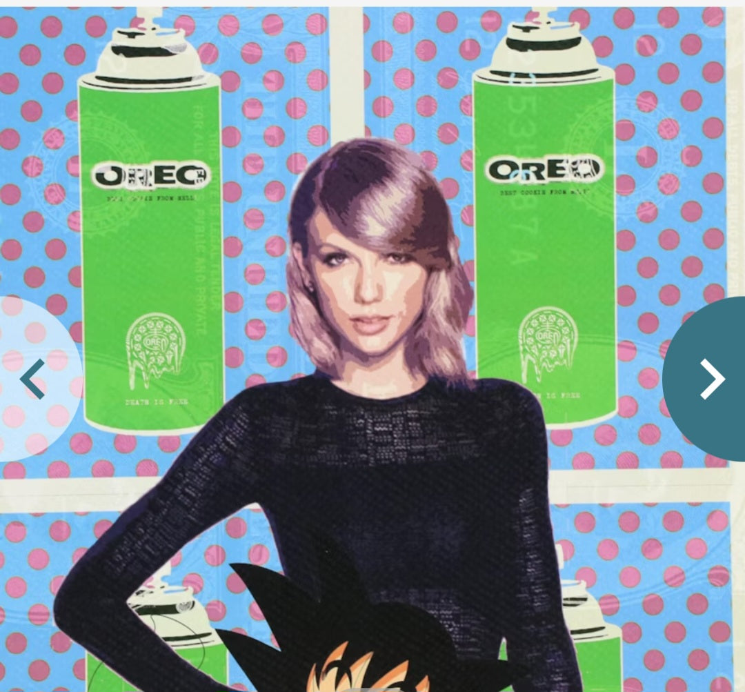 "Death NYC Pop Art Digital Print Featuring Taylor Swift x Supreme, 2023"