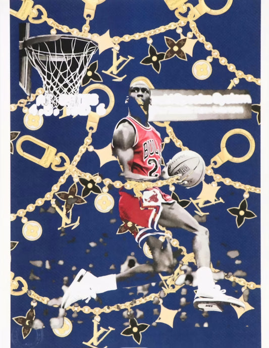 "Death NYC Pop Art Graphic Print Michael Jordan x Louis Vuitton, 2023"